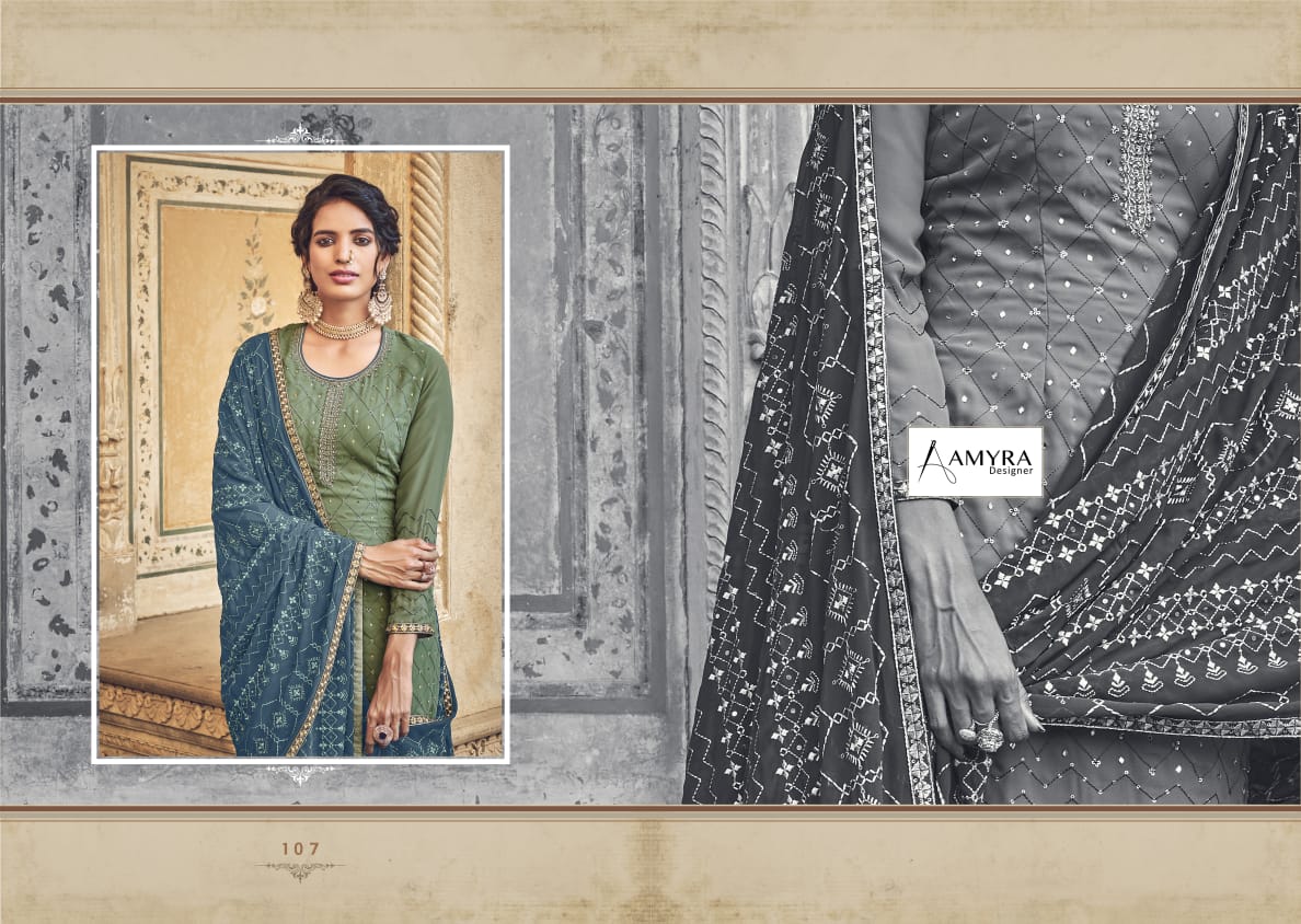 Amyra Dream Vol 2 Georgette Heavy Designer Salwar Suits Catalog
